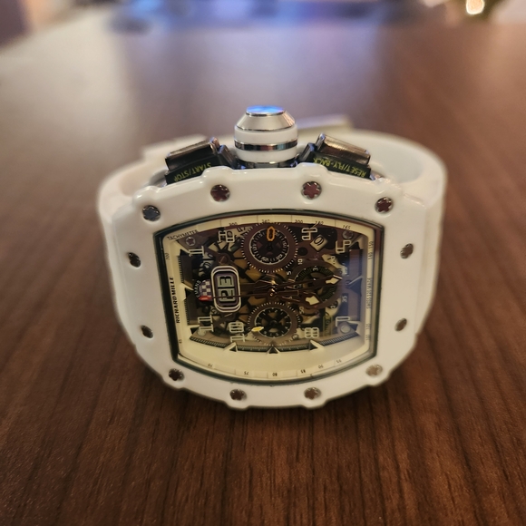 Richard Mille 11-03 White Men's Watch Mechanical Movement - Picture 2 of 11